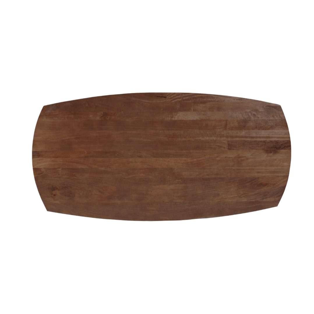 Mangoholz Esstisch Dunkelbraun Dänisch Oval 160x90 cm