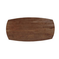 Mangoholz Esstisch Nova Dänisch Oval Dunkelbraun 210×100 cm Mahom