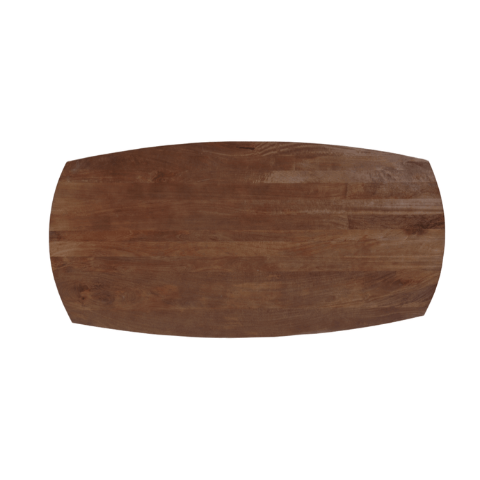 Mangoholz Esstisch Nova Dänisch Oval Dunkelbraun 210×100 cm Mahom