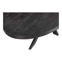 Mangoholz Esstisch Tulsa Schwarz Oval 180×100 cm Mahom