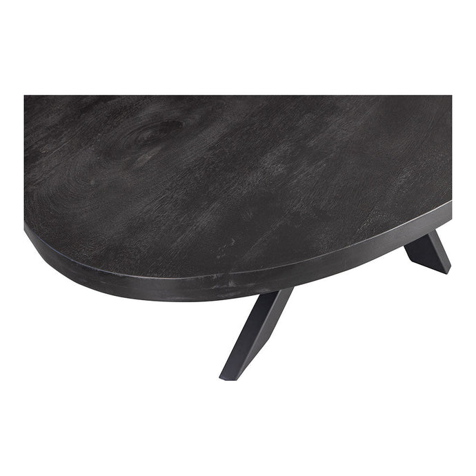 Mangoholz Esstisch Tulsa Schwarz Oval 180×100 cm Mahom