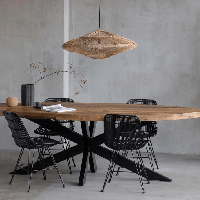 Mangoholz Esstisch Tulsa Oval 220×110 cm Mahom