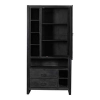 Mangoholz Schrank Stockton Schwarz 100 cm Mahom