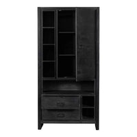 Mangoholz Schrank Stockton Schwarz 100 cm Mahom