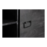 Mangoholz Schrank Stockton Schwarz 100 cm Mahom