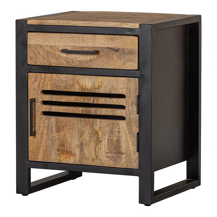 Mangoholz Nachttisch Henderson mit Schublade Mahom