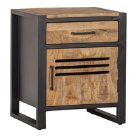 Mangoholz Nachttisch Henderson mit Schublade Mahom