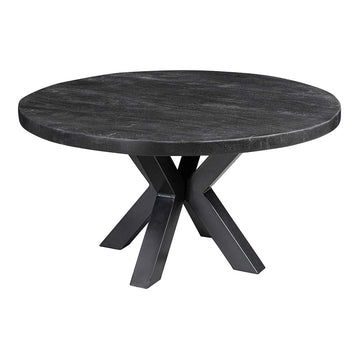Mangoholz Couchtisch Glendale Schwarz 90 cm Mahom