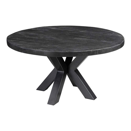 Mangoholz Couchtisch Glendale Schwarz 90 cm Mahom