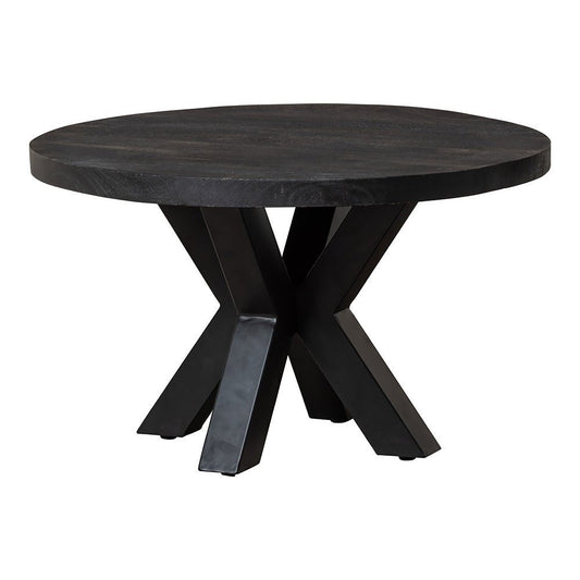 Mangoholz Couchtisch Glendale Schwarz 70 cm Mahom