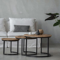 Mangoholz Couchtische Charlotte Mahom - Satz von 3