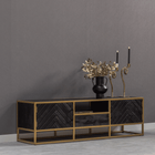 Mangoholz TV-Möbel Napels 210 cm Gold Mahom