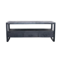 Mangoholz TV-Möbel Fresno Schwarz 150 cm Mahom