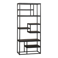 Mangoholz Fächerschrank Chicago Schwarz 80 cm Mahom