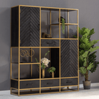 Mangoholz Fächerschrank Napels XXL Gold Mahom