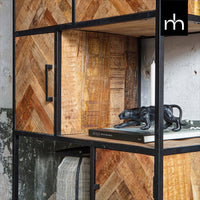 Mangoholz Fächerschrank New Haven 90 cm Mahom