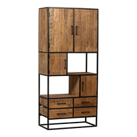Mangoholz Fächerschrank San Antonio 90 cm Mahom