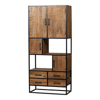Mangoholz Fächerschrank San Antonio 90 cm Mahom