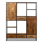 Mangoholz Fächerschrank San Antonio XXL Mahom