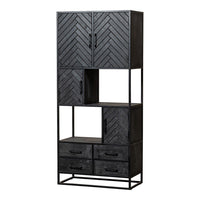 Mangoholz Fächerschrank Sienna 90 cm Mahom