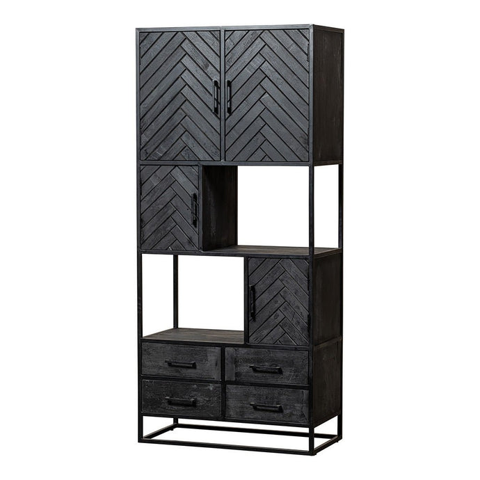 Mangoholz Fächerschrank Sienna 90 cm Mahom