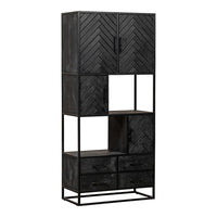 Mangoholz Fächerschrank Sienna 90 cm Mahom