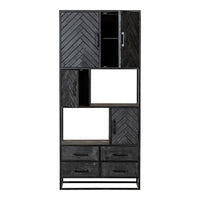 Mangoholz Fächerschrank Sienna 90 cm Mahom