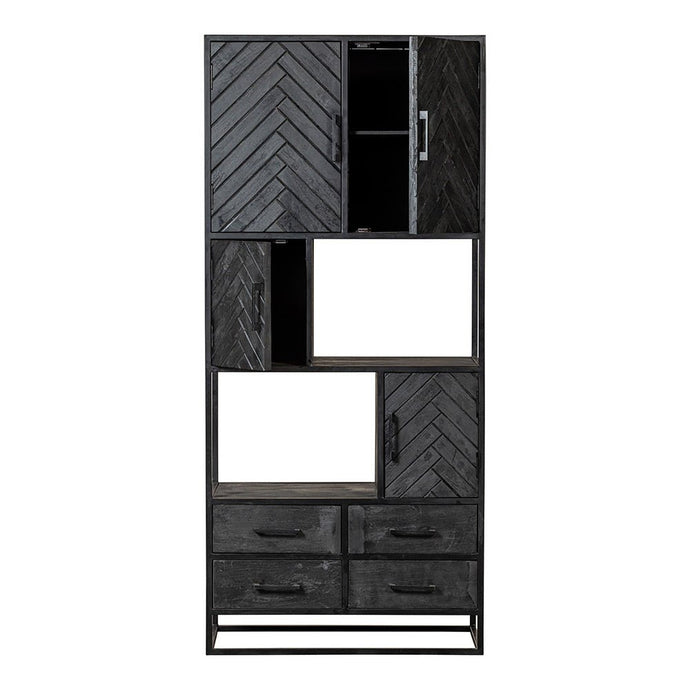 Mangoholz Fächerschrank Sienna 90 cm Mahom