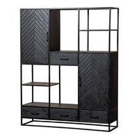 Mangoholz Fächerschrank Sienna XXL Mahom