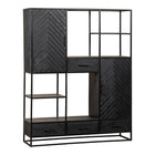 Mangoholz Fächerschrank Sienna XXL Mahom