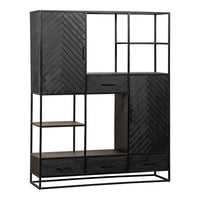 Mangoholz Fächerschrank Sienna XXL Mahom