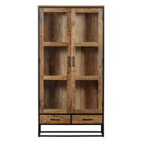 Mangoholz Vitrine Boston 190 cm Mahom