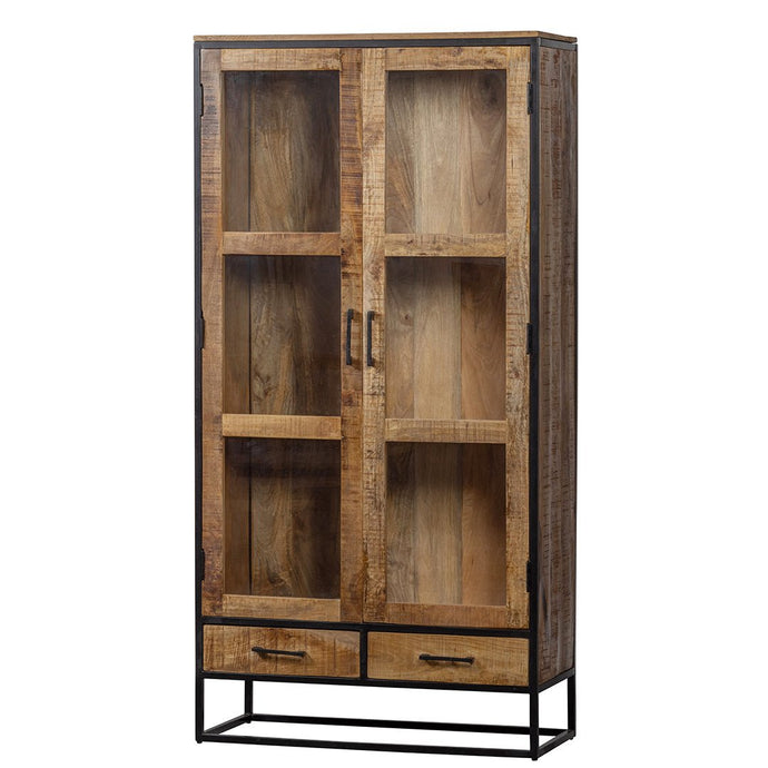 Mangoholz Vitrine Boston 190 cm Mahom