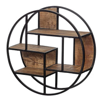 Mangoholz Wandregal Rund 60 cm Mahom