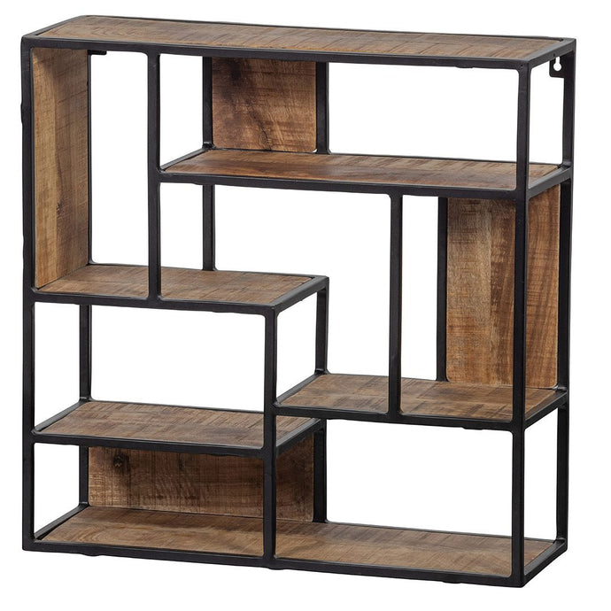 Mangoholz Wandregal Quadratisch 60x60 cm Mahom