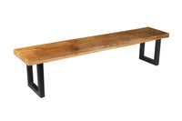 Mangoholz Esszimmerbank Cleveland U-Fuß 140x40 cm Mahom
