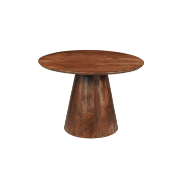 Mangoholz Esstisch Dunkelbraun rund 110 cm