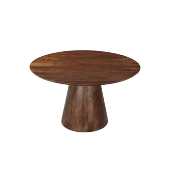 Mangoholz Esstisch Dunkelbraun rund 130 cm