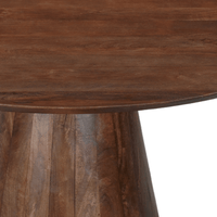 Mangoholz Esstisch Nova Rund 150 cm Dunkelbraun Mahom