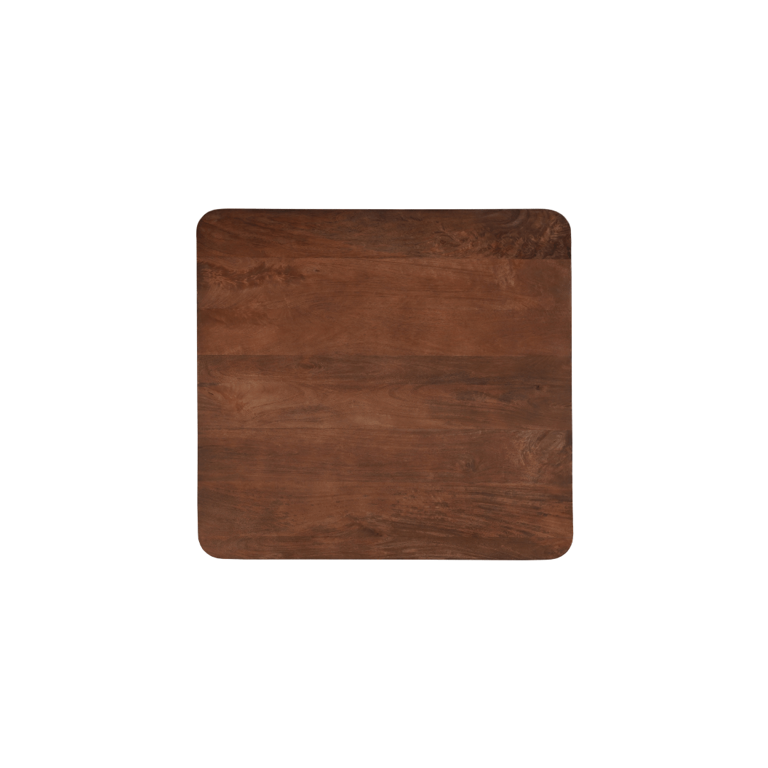 Mangoholz Esstisch quadratisch Dunkelbraun 90x90 cm