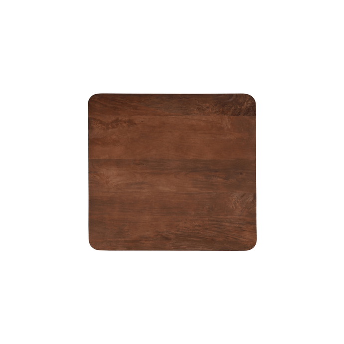 Mangoholz Esstisch Nova Quadratisch 90x90 cm Dunkelbraun Mahom