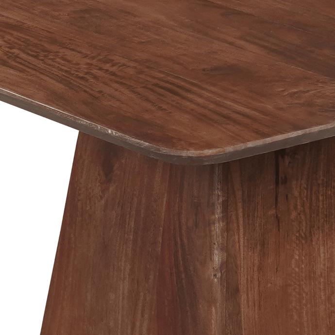 Mangoholz Esstisch Nova Quadratisch 90x90 cm Dunkelbraun Mahom