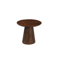 Mangoholz Couchtisch Nova Rund 60 cm Dunkelbraun Mahom