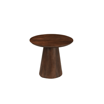 Mangoholz Couchtisch Dunkelbraun rund 60 cm
