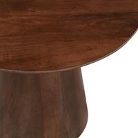 Mangoholz Couchtisch Nova Rund 60 cm Dunkelbraun Mahom