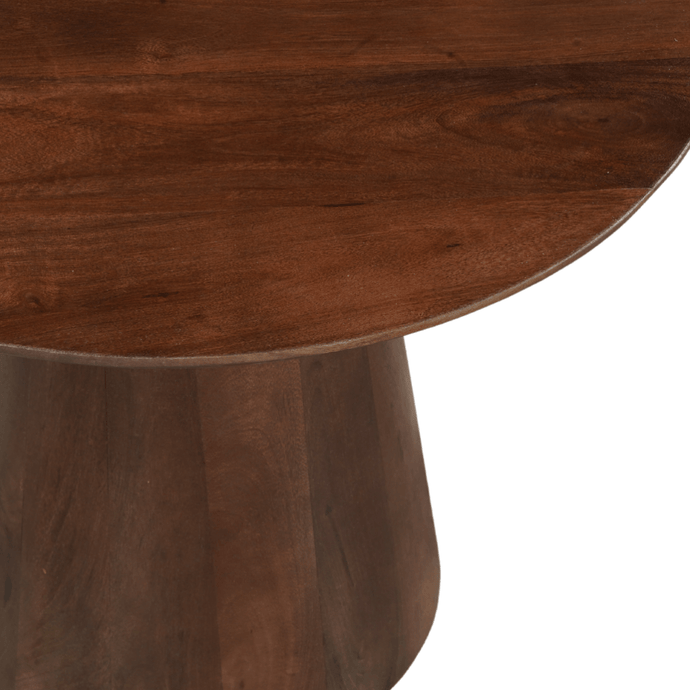 Mangoholz Couchtisch Nova Rund 60 cm Dunkelbraun Mahom
