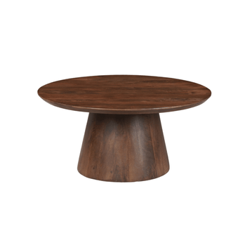 Mangoholz Couchtisch Dunkelbraun rund 80 cm