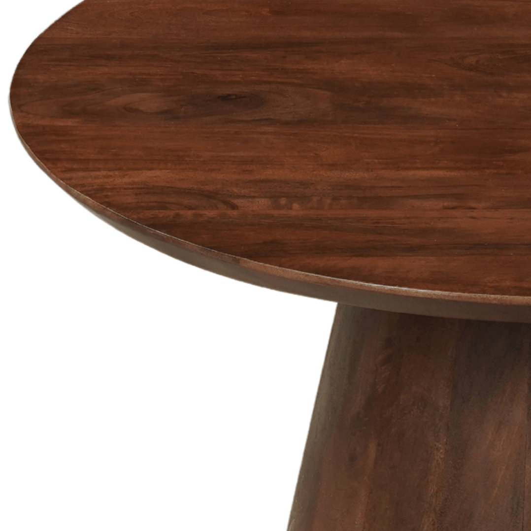 Mangoholz Couchtisch Dunkelbraun rund 80 cm