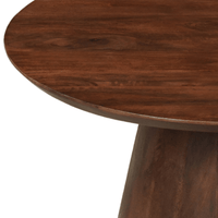 Mangoholz Couchtisch Nova Rund 80 cm Dunkelbraun Mahom