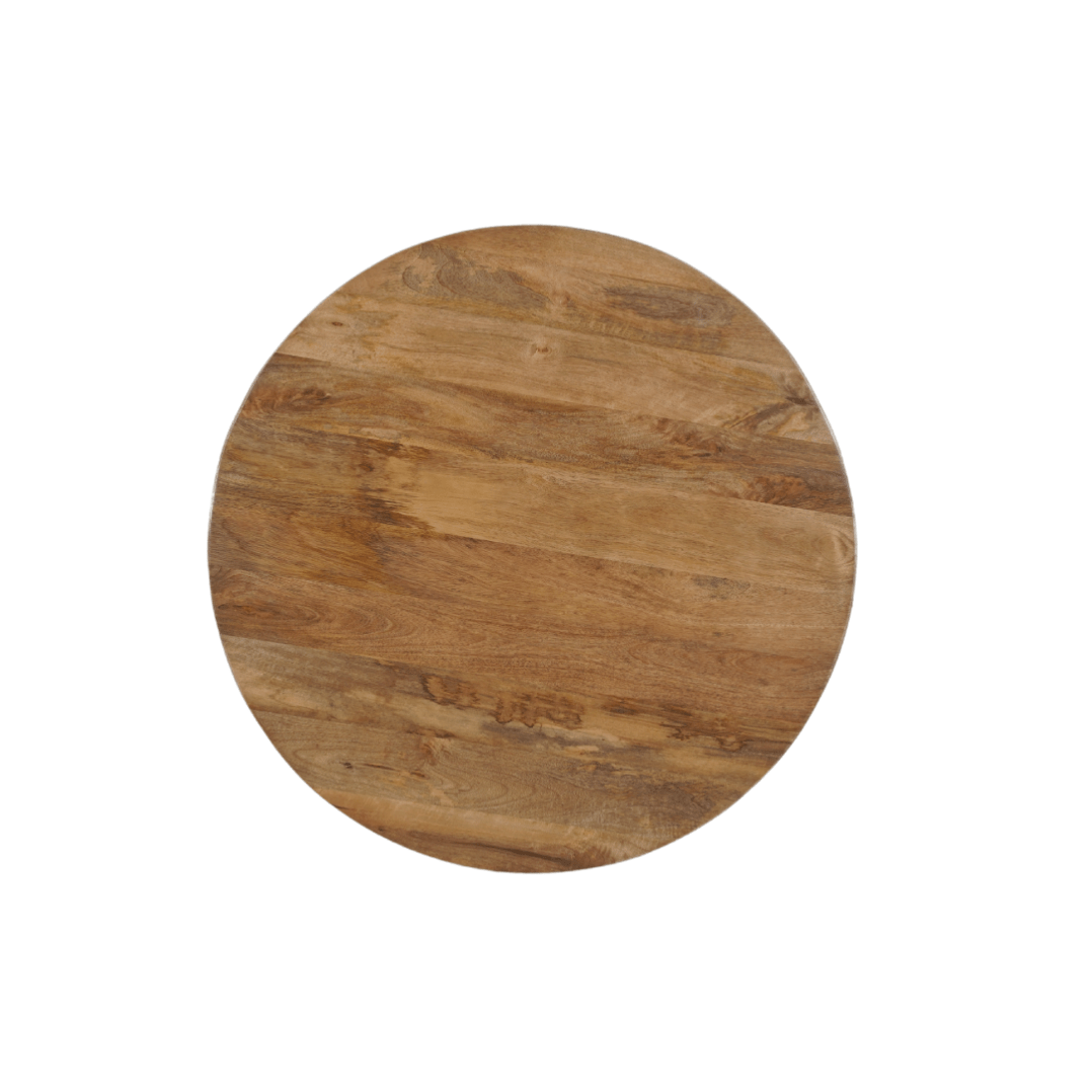 Mangoholz Couchtisch rund 80 cm